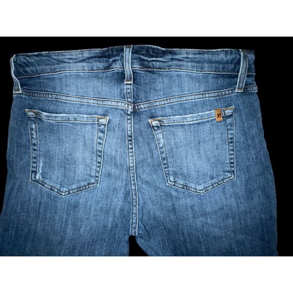 Joes Jeans Women 28 Blue Edison Destroy Denim Kency Mid Rise Boyfriend Slim Crop - Picture 4 of 9